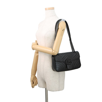 GUCCI GG Marmont Shoulder Bag Black443497 Leather Size Medium