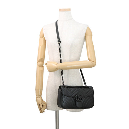 GUCCI GG Marmont Shoulder Bag Black443497 Leather Size Medium