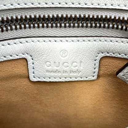 GUCCI Diana Shoulder Bag Light Blue746251 Leather Bamboo Size Small