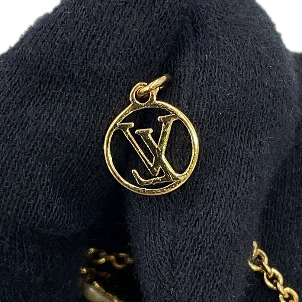 LOUIS VUITTON Bracelet・LV Flora Gram GoldM0940A Metal Faux Pearl