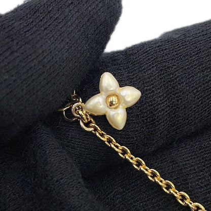 LOUIS VUITTON Bracelet・LV Flora Gram GoldM0940A Metal Faux Pearl