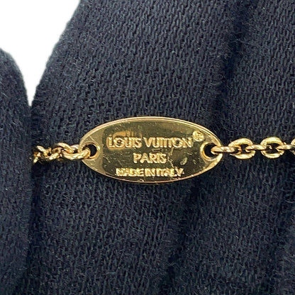 LOUIS VUITTON Bracelet・LV Flora Gram GoldM0940A Metal Faux Pearl