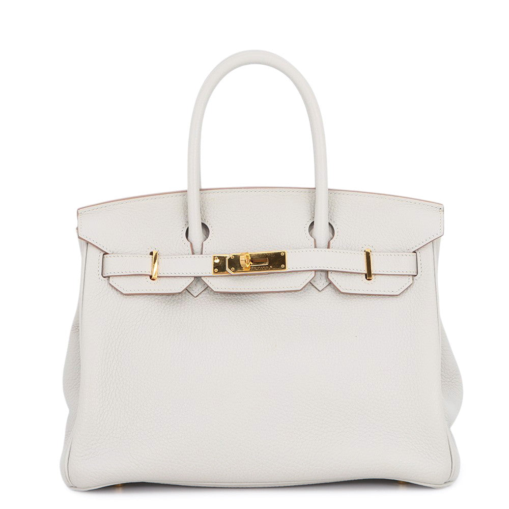 HERMES Birkin Pearl Grey Togo Leather Size 30