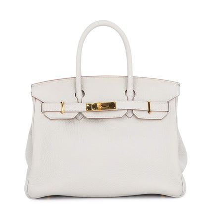 HERMES Birkin Pearl Grey Togo Leather Size 30