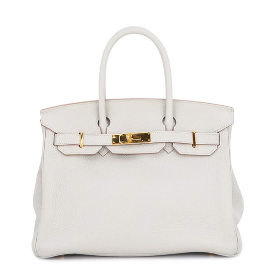 HERMES Birkin Pearl Grey Togo Leather Size 30