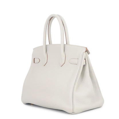 HERMES Birkin Pearl Grey Togo Leather Size 30