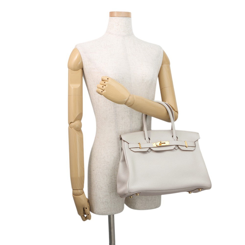 HERMES Birkin Pearl Grey Togo Leather Size 30