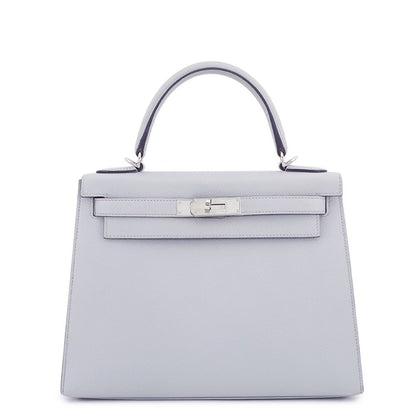 HERMES Kelly Sellier Blue Gacier Epsom Size 28