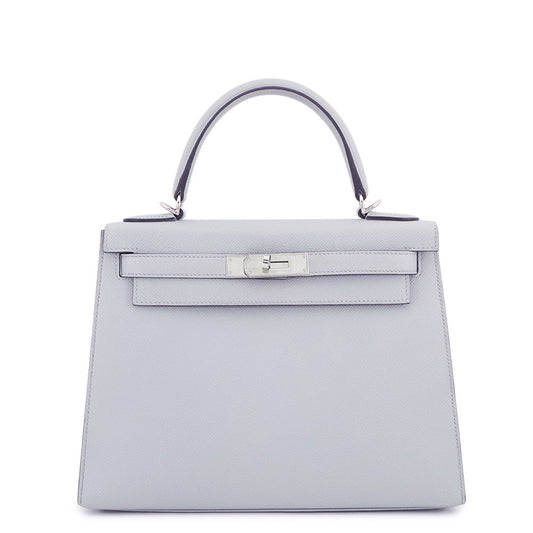 HERMES Kelly Sellier Blue Gacier Epsom Size 28