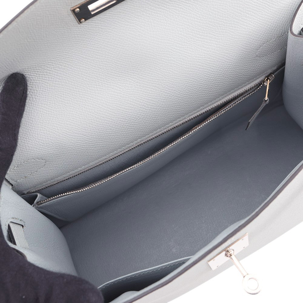 HERMES Kelly Sellier Blue Gacier Epsom Size 28