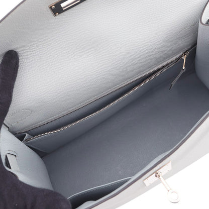 HERMES Kelly Sellier Blue Gacier Epsom Size 28