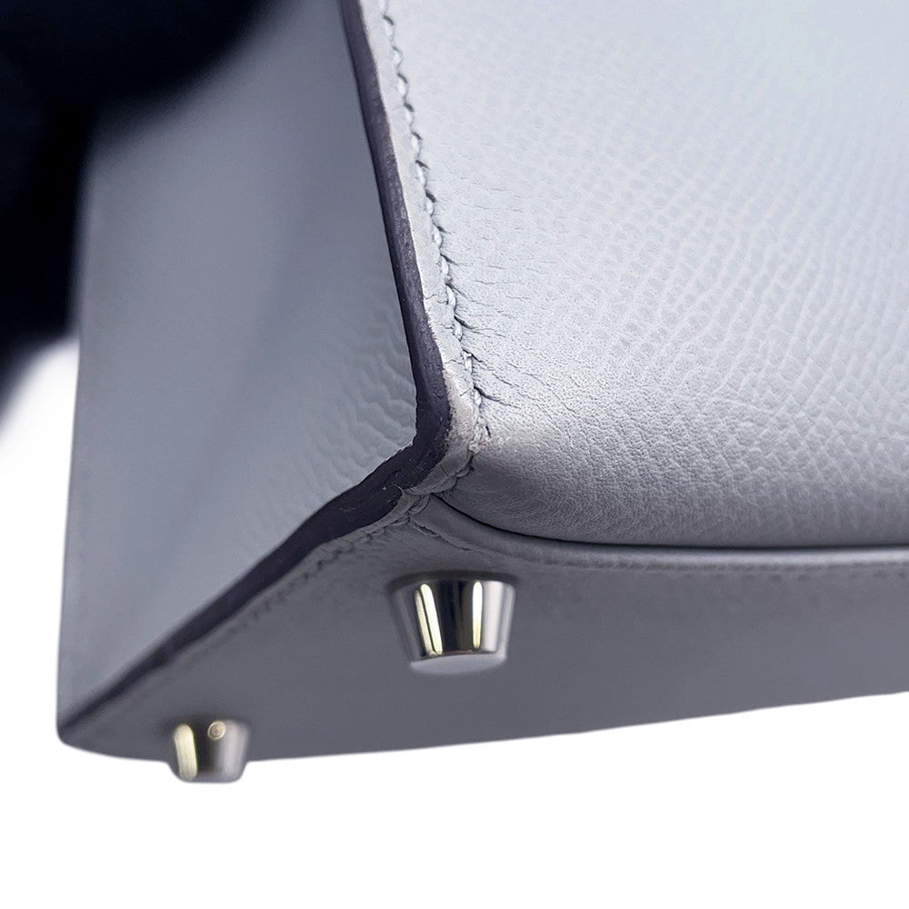 HERMES Kelly Sellier Blue Gacier Epsom Size 28