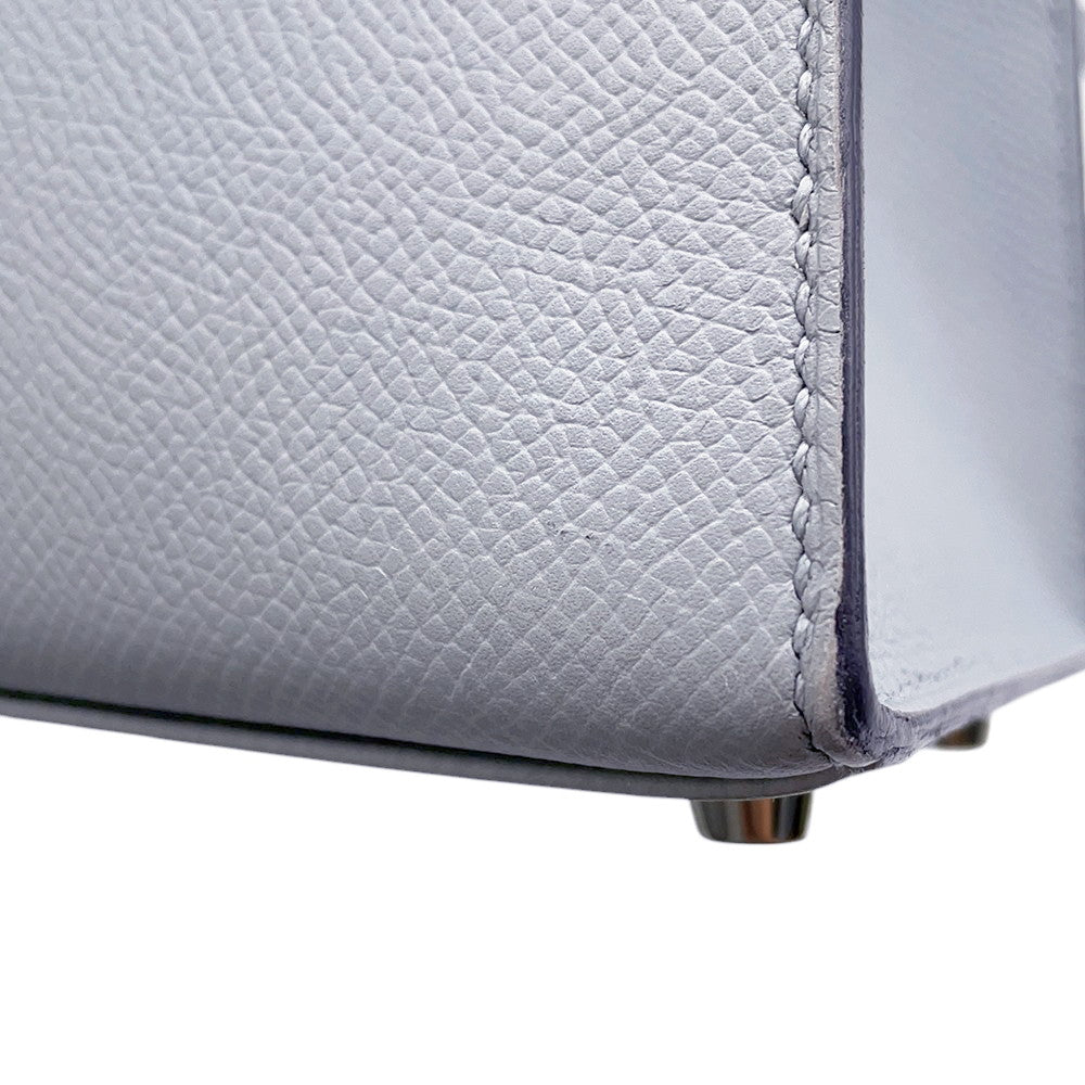 HERMES Kelly Sellier Blue Gacier Epsom Size 28