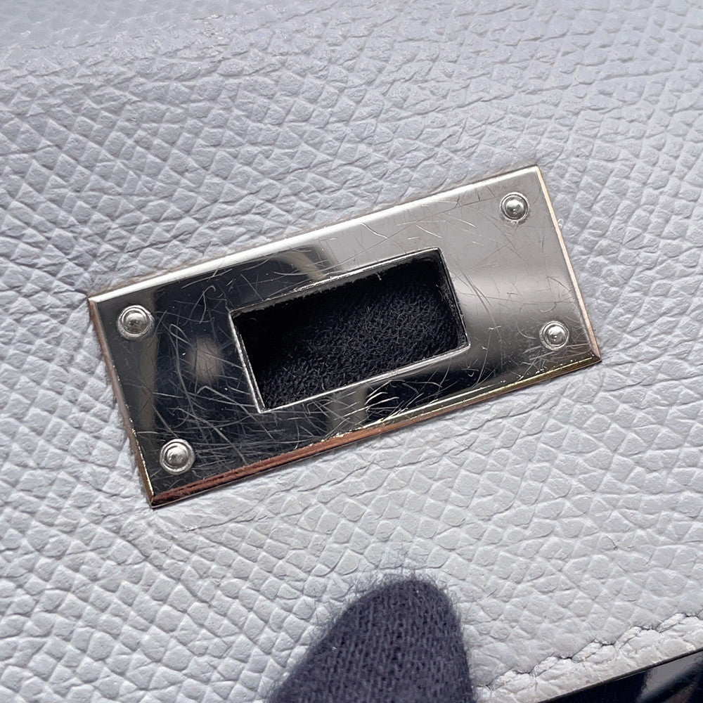 HERMES Kelly Sellier Blue Gacier Epsom Size 28