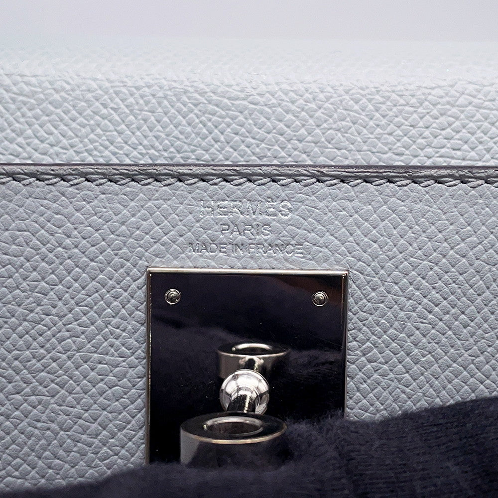 HERMES Kelly Sellier Blue Gacier Epsom Size 28