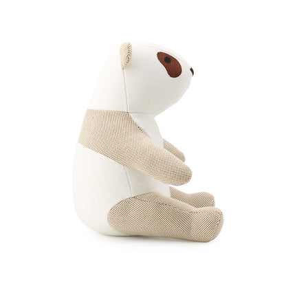 HERMES Panda Emile Epope plush toy Kannel Toile H Cotton 100%