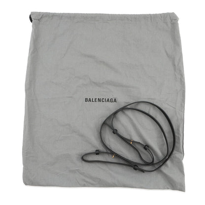 BALENCIAGA Hardware 2WAY Bag Small White/Black671402 Canvas Leather Size S