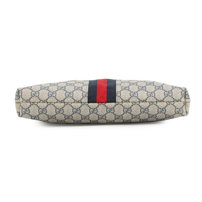 GUCCI Cherie Shoulder Bag Beige/Navy/Red388926 GG Supreme Leather