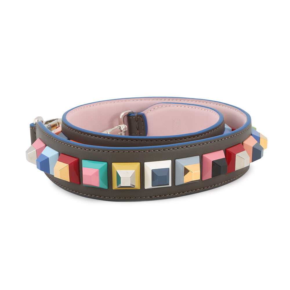 FENDI Strap you Gray/Multicolor Leather
