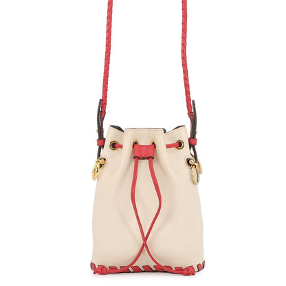 FENDI Mini Montresor 2WAY Bag Ivory/Red8BS010 Leather