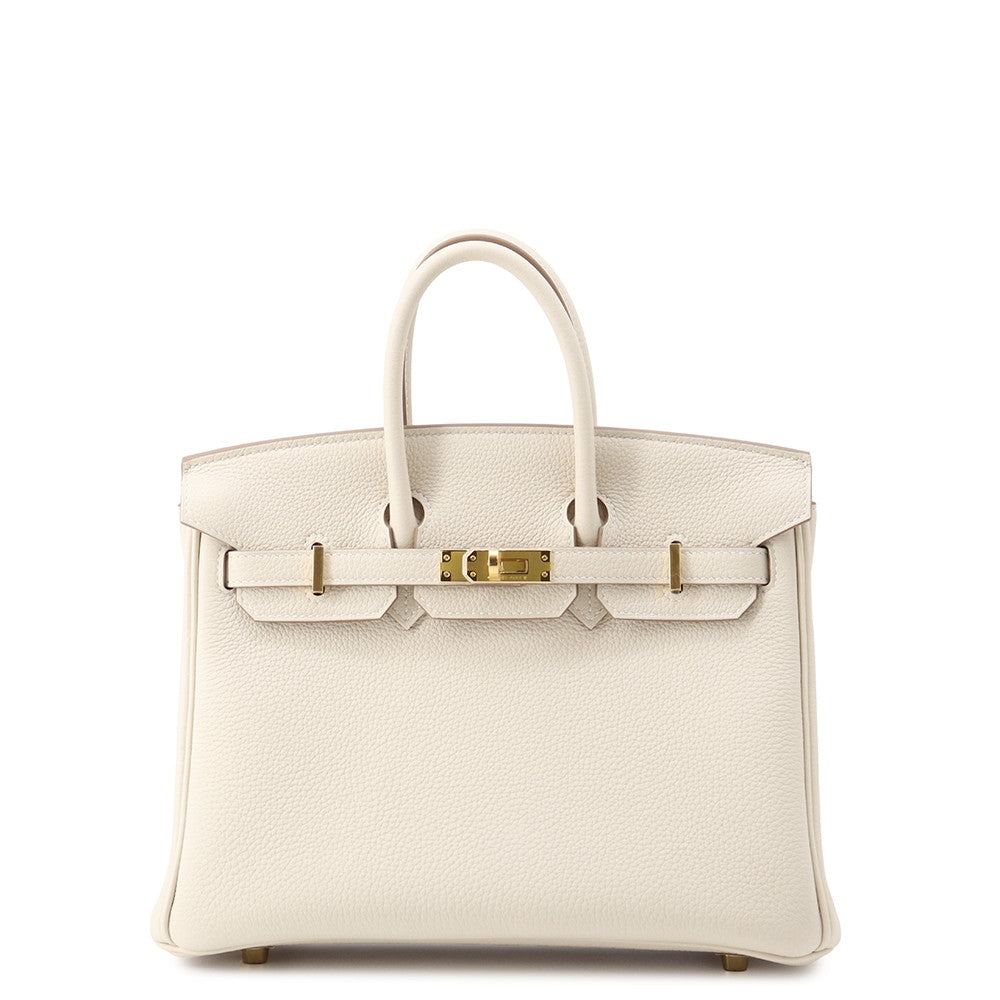 HERMES Birkin Craie Togo Leather Size 25