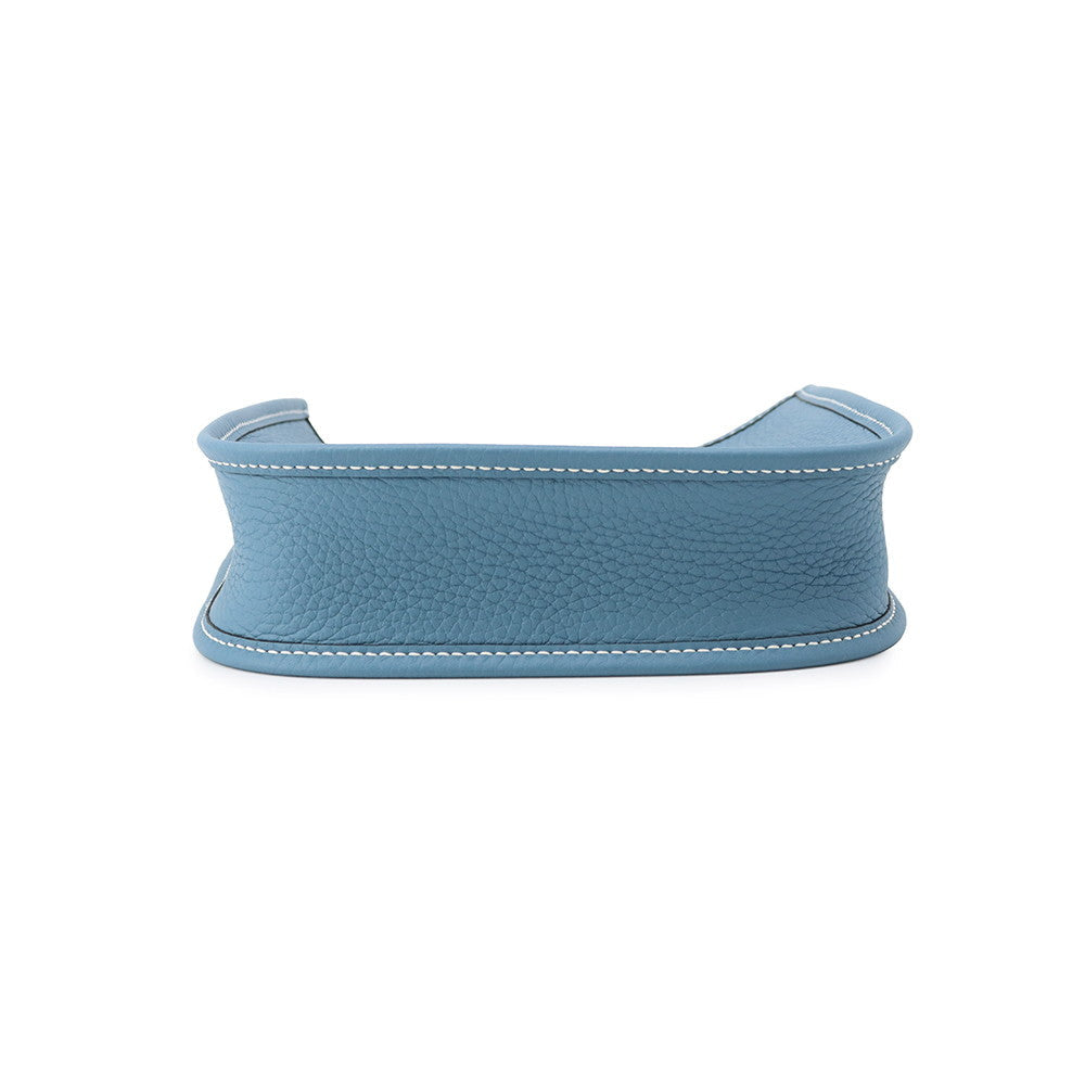 HERMES Evelyne Long New Blue Jean Taurillon Clemence Size TPM