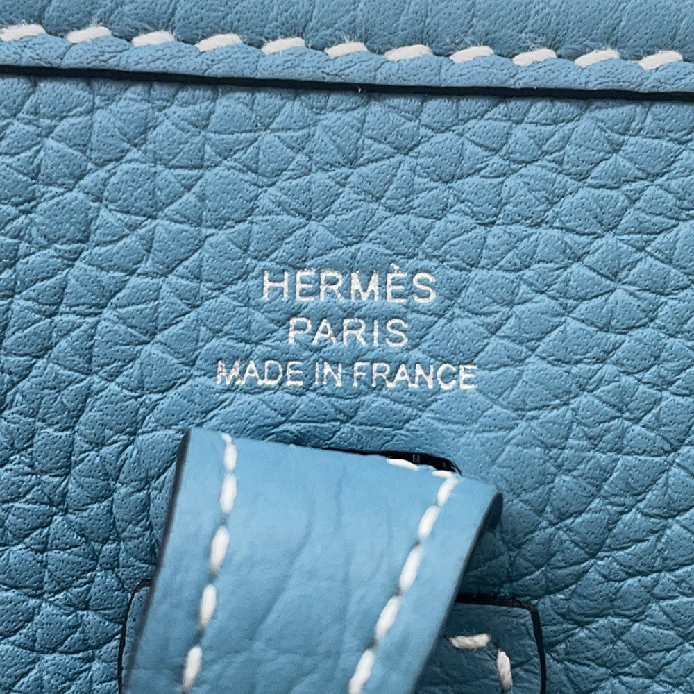HERMES Evelyne Long New Blue Jean Taurillon Clemence Size TPM