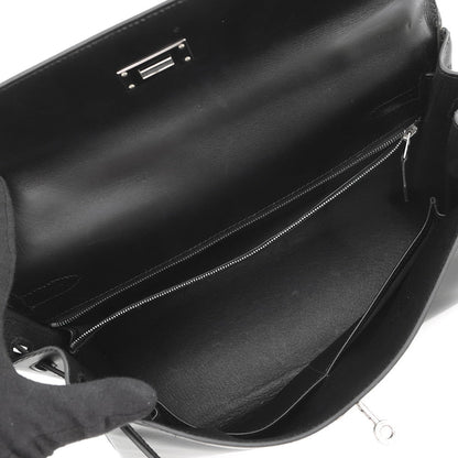 HERMES Kelly Retourne Black Chamonix Size 32