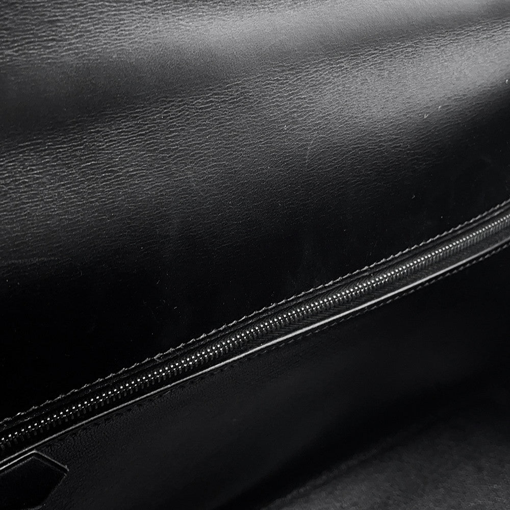 HERMES Kelly Retourne Black Chamonix Size 32