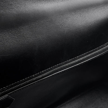 HERMES Kelly Retourne Black Chamonix Size 32