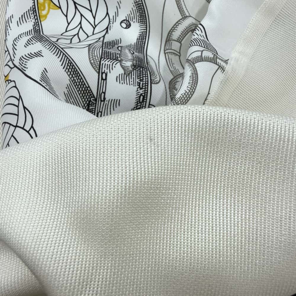 HERMES Blouse Palefroi Remix Size 34 Blanc NarkleH5H0628DLTL34 Silk100%