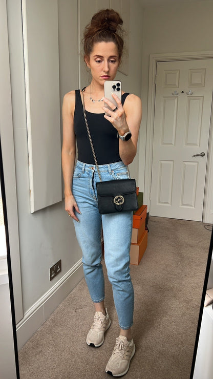 Gucci Interlocking GG Black Small Shoulder Bag