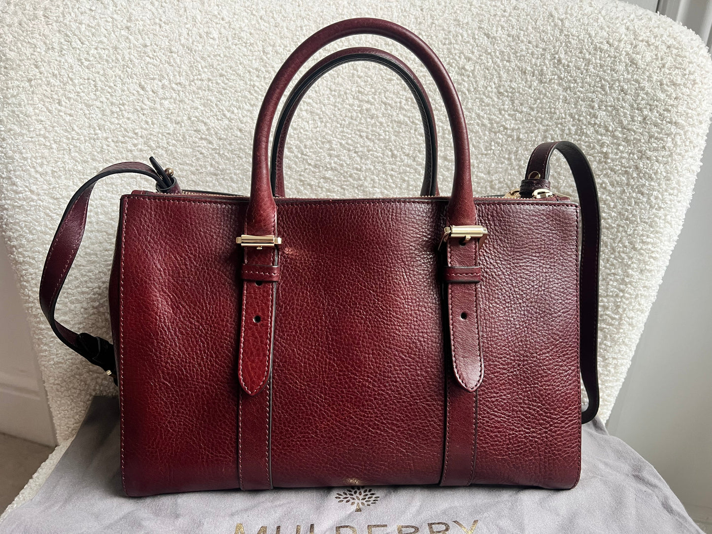 Mulberry Oxblood Small Double Zip Bayswater Tote (£1500)