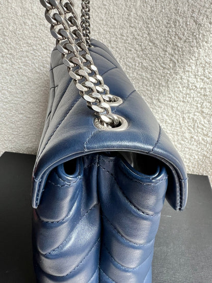 Yves Saint Laurent (YSL) Navy Blue Small LouLou (RRP £1,900)