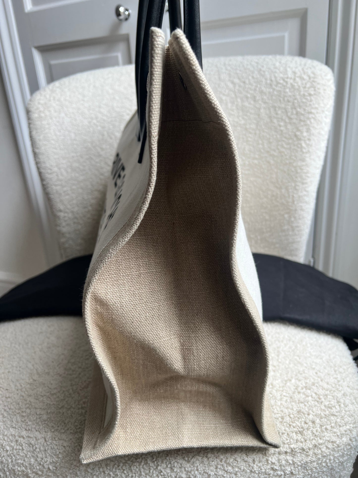 Yves Saint Laurent Large Rive Gauche in Canvas and Printed Leather (RRP £1440)