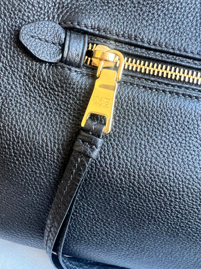 Prada Black Vitello Daino Tote