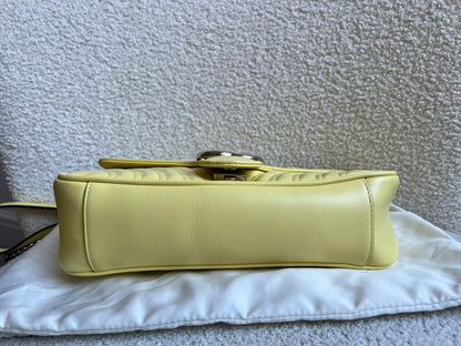 Gucci GG Yellow Marmont Small Shoulder Bag (RRP £2070)