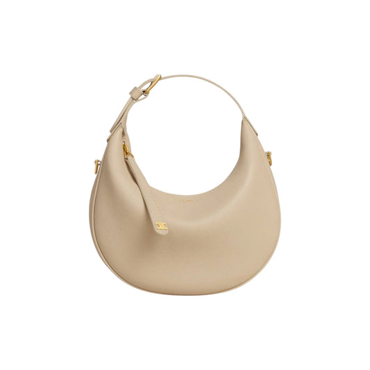 Teen Lulu Leather Shoulder Bag in Soft Beige