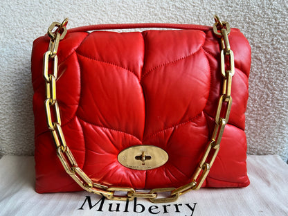 Mulberry Coral Orange Softie in Pillow Effect Nappa Leather (RRP £1650)