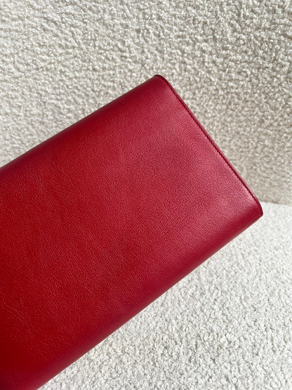 Yves Saint Laurent (YSL) Red Belle de Jour Chain Wallet Clutch