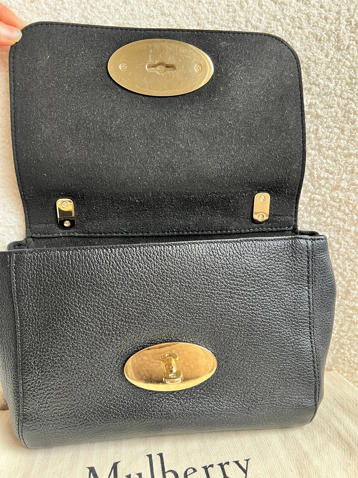 Mulberry Black Regular Lily with Gold Hardware (RRP £995)