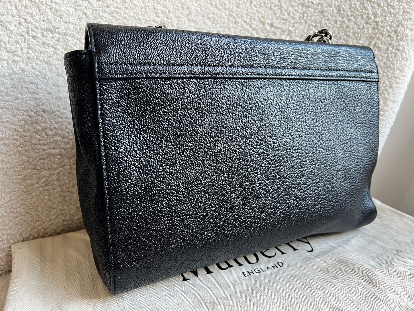 Mulberry Black Medium Lily with Silver Hardware (RRP £1095)