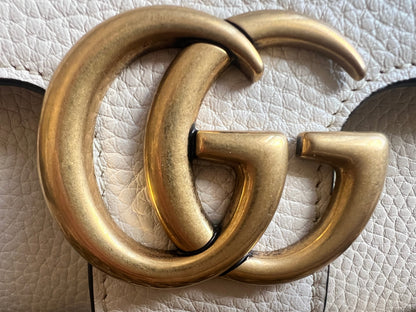 Gucci Cream GG Marmont Chain Mini Bag