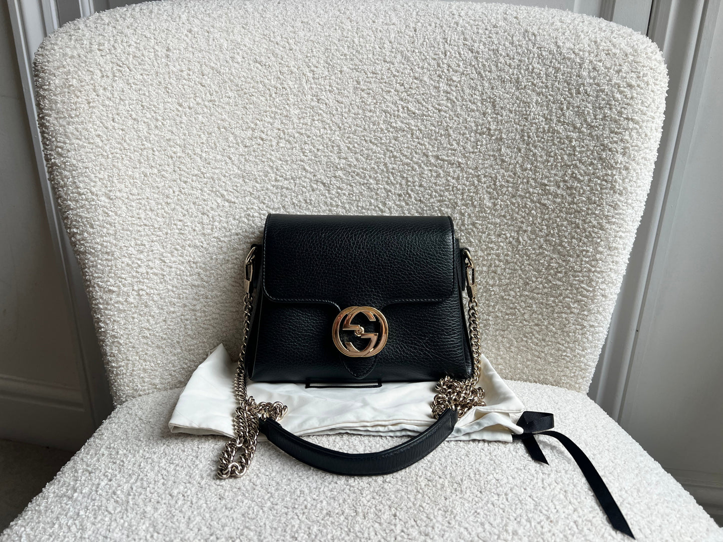 Gucci Interlocking GG Black Small Cross Body Bag