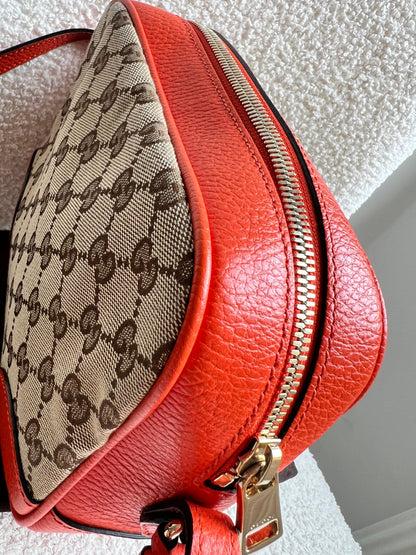 Gucci Bree GG Canvas Orange Small Messenger Bag