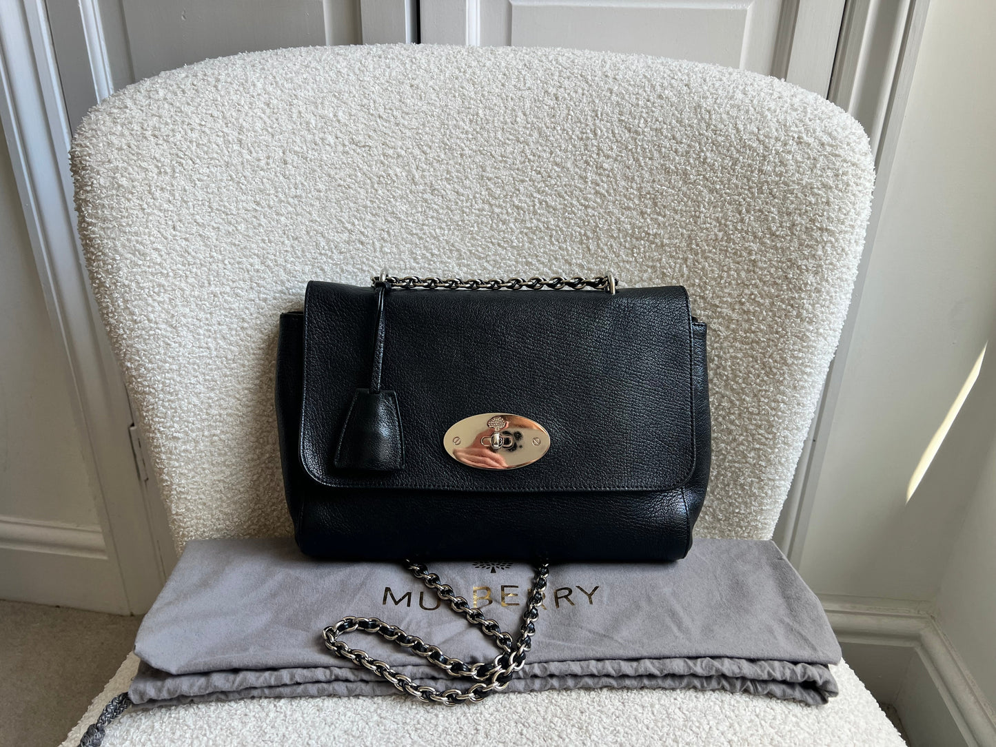 Mulberry Black Medium Lily with Silver Hardware (RRP £1095)