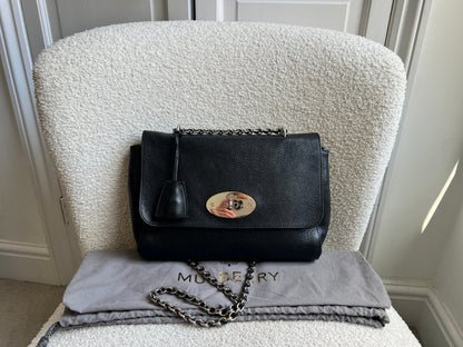 Mulberry Black Medium Lily with Silver Hardware (RRP £1095)