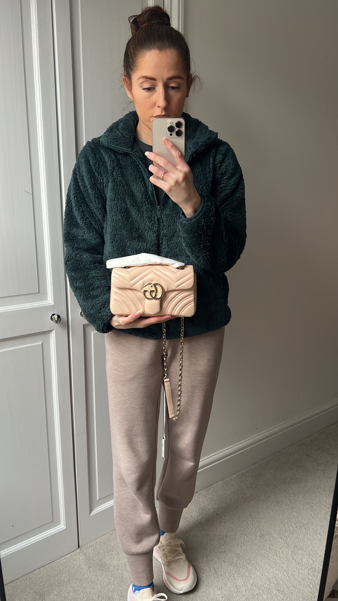 Gucci GG Pink Beige Marmont Mini Shoulder Bag (RRP £1,890)