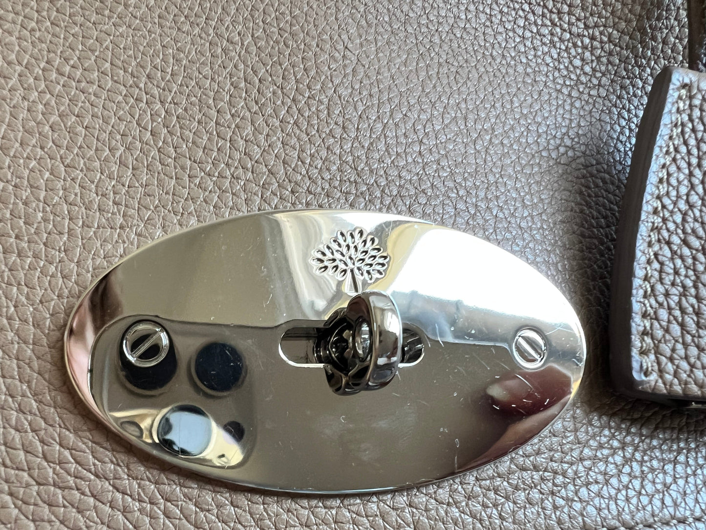 Mulberry Mushroom Grey Regular Lily with Silver Hardware (RRP £995)