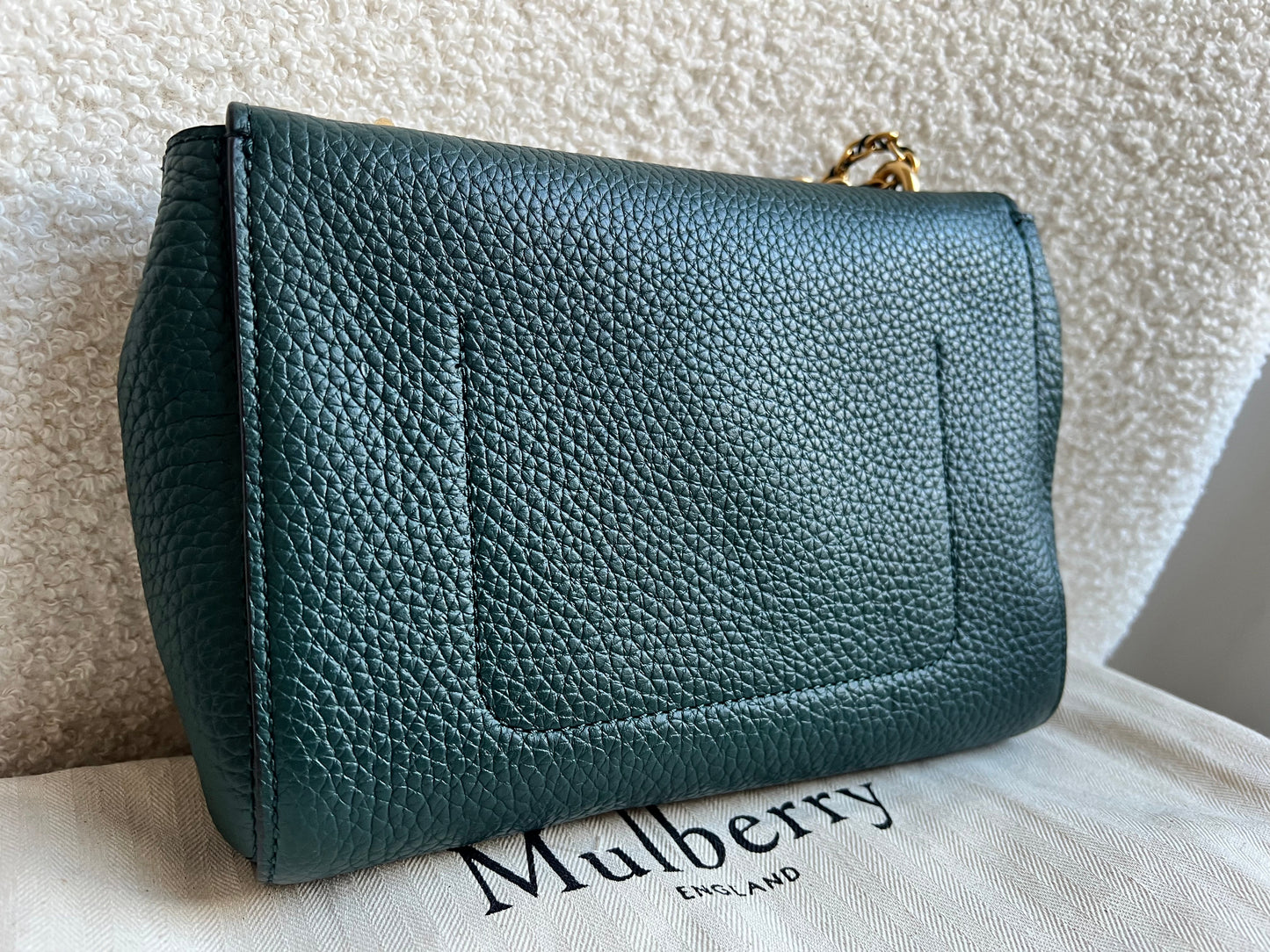 Mulberry Regular Lily in Mulberry Green Heavy Grain (RRP £1095)